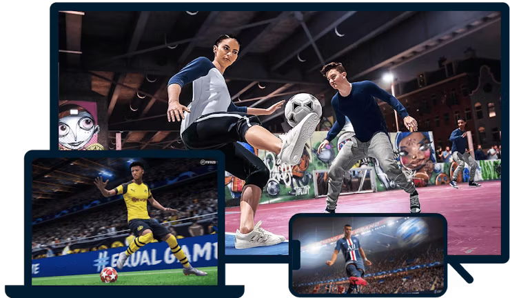 다양한 기기에서 플레이되는 FIFA